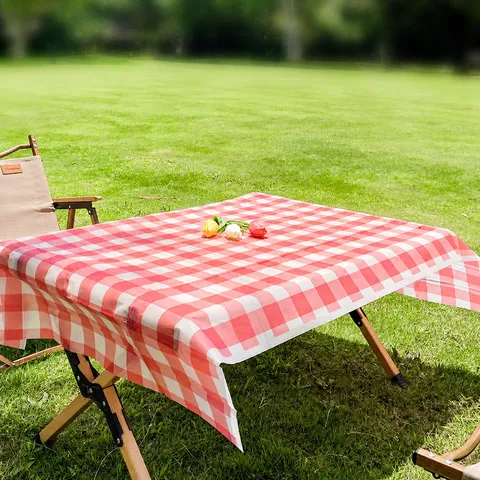 Mantel Desechable Impermeable Resistente al Aceite Rectangular Cuadros Mantel de Picnic para Camping al Aire Libre Fiesta Cocina Mesa de Comedor