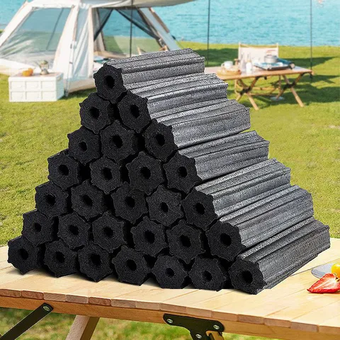 Carbón de Madera de Bambú Natural Hecho a Máquina Carbón de Barbacoa para Calefacción Exterior Sin Humo Alta Temperatura
