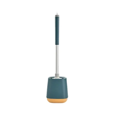 Hogar Mango Largo Escobilla de Baño Set Montado en la Pared Plástico Cepillo de Limpieza Con Soporte para Baño