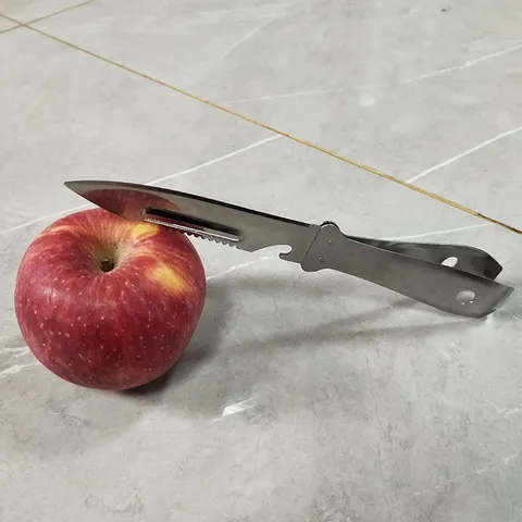 Stainless Steel Multifunctional Peeler Fruit Knife Goose Feather Clip Multi Purpose Practical Kitchen Tool