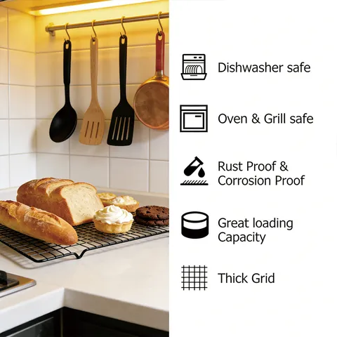 Metal Wire Baking Cooling Rack Grid Design Nonstick Cooling Grate For Bread Cake Biscuit Pastry Kitchen Baking Supplies