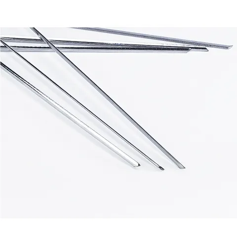 Outdoor BBQ Grilling Skewers Carbon Steel Plated Long Flat Meat Sticks With Anti Scald Spring Handle Kitchen Tools