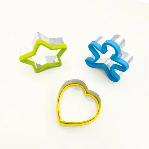 Stainless Steel Silicone Cookie Cutter Set Gingerbread Man Heart Star Pastry Sandwich Mold Baking Tools For Kitchen