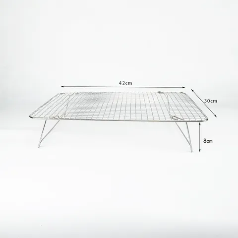 304 Stainless Steel Cooling Rack Foldable Baking Wire Grid Tiered Cake Stand For Bread Cookies Kitchen Baking Tool