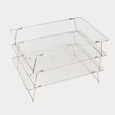 Stainless Steel Stacked Cake Cooling Rack Foldable Wire Mesh Grid Baking Tool For Bread Biscuit Drying