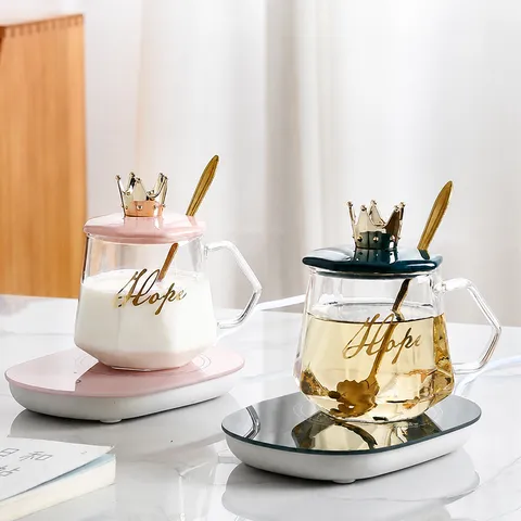 Glass Coffee Mug Set With Lid And Spoon Minimalist Clear Water Cup For Office And Home Daily Drinking Gift
