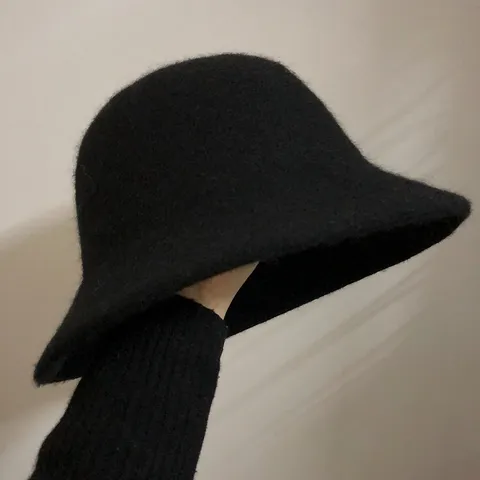 Dames Winter Verdikte Wolvilt Vissershoed Koreaanse Stijl Britse Retro Koepel Casual Warme Muts
