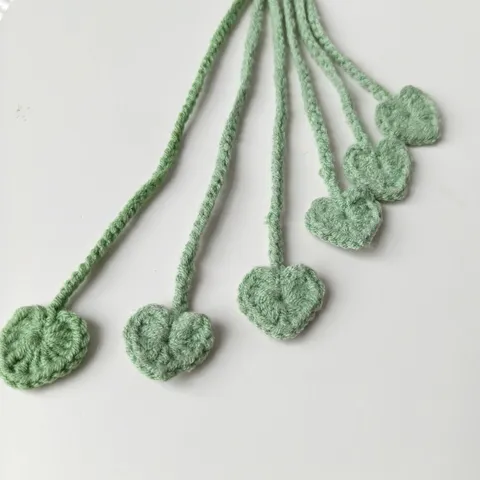 Handmade Knitted Yarn Flower Bookmark Cute Floral Page Marker For Reading School Office Stationery Gift