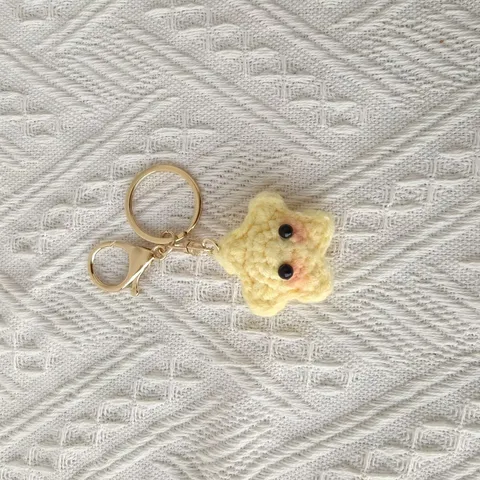Handmade Knitted Yarn Flower Bookmark Cute Little Star Pendant Crochet Craft Gift