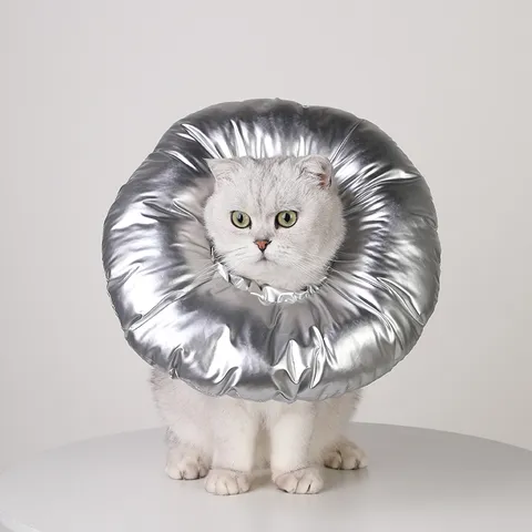 Katze Halskrause Weich Wasserdicht Anti-Lecken Erholung Kegel Einstellbar Reflektierend PVC Haustier Halskegel Für Nach Operation Heilung