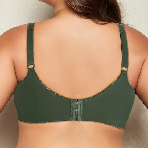 Plus Size Sexy Lace Bra For Women Thin Underwired Push Up Full Cup Nylon Lingerie With Bow Decor