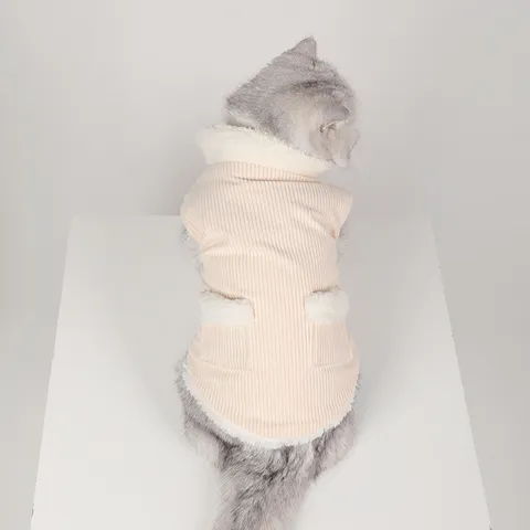 Haustier Cord Baumwollweste Verdickte Warm Winter Hundemantel Mit Hornknöpfen Für Französische Bulldogge Teddy Kleine Hunde