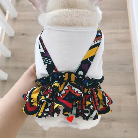 Haustier Hund Blumen Kleid Frühling Sommer Ethenil Stil Süße Prinzessin Rock Atmungsaktive Kleidung Für Kleine Hunde Bekleidung