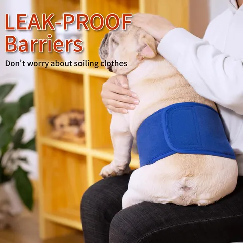 Breathable Polyester Male Dog Physiological Pants Belly Band Washable Diaper Wrap