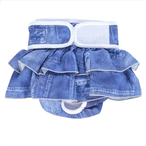 Dog Physiological Pants Absorbent Leak-Proof Pet Sanitary Diapers Washable Dog Period Underwear With Ruffles Pet Clothing