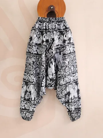 Unisex Ethnic Style 3D Printed Harem Pants Loose Elephant Pattern Casual Trousers Summer Wide Leg Bottoms For Travel