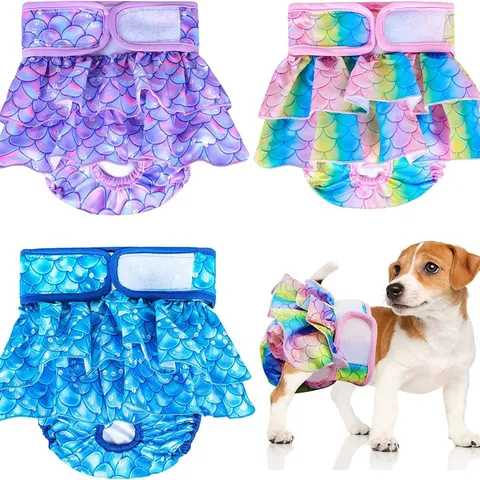 Pet Physiological Pants Leak Proof Dog Diapers Anti Harassment Period Pants With Ruffle Skirt