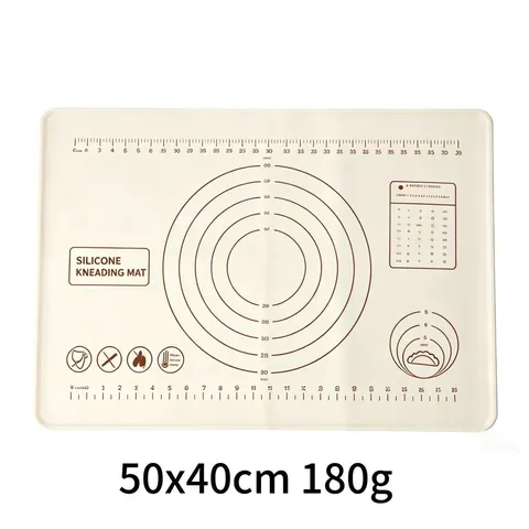 Thickened Food Grade Silicone Kneading Pad Non-Slip Rolling Dough Mat Baking Mat With Scale Kitchen Baking Tools