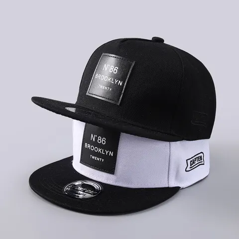 Gorra de Béisbol Hip Hop Unisex de Lona con Visera Plana y Parche de Cuero Brooklyn Twenty Bordada Sombrero de Sol al Aire Libre