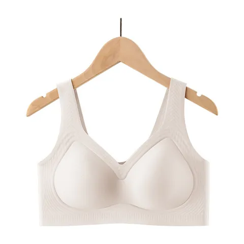 Women Plus Size Seamless Wireless Bra Thin Molded Cup Gathering Breathable Vest Style Large Size Lingerie For Every Day