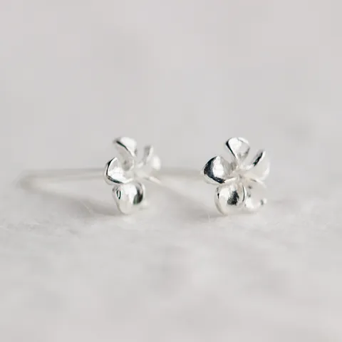 925 Sterlingsilber Blume Ohrstecker Süße Zierliche Fünfblättrige Plumeria Stecker Für Damen Minimalistischer Schmuck Geschenk