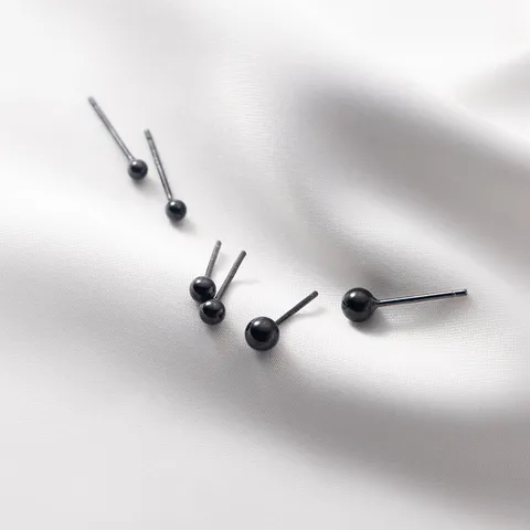 925 Sterlingsilber Mini Kugel Ohrstecker Minimalistisch Kleine Runde Perlen Ohrknochenstecker Hypoallergener Unisex Schmuck Zubehör