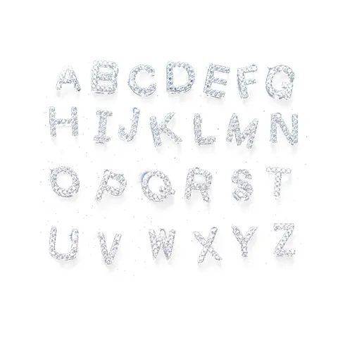 925 Sterling Silber Anfangsbuchstabe Anhänger Für Damen Koreanischer Stil Strass A-Z Schmuck Anhänger Ohne Kette