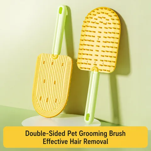 Pettine per Rimozione Peli Animali Gatto Cane Spazzola Toelettatura TPR Pettine Massaggio Forma Gelato Strumento Pulizia Accessori