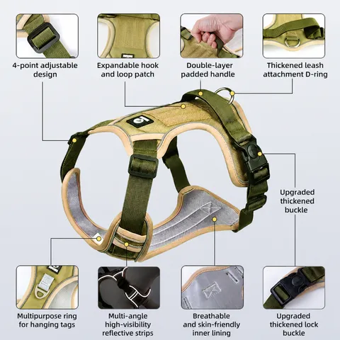 Grande Cane Stile Gilet Antitrazione Regolabile Tessuto Oxford Imbracatura E Set Guinzaglio Per Animali Domestici Per Passeggiate