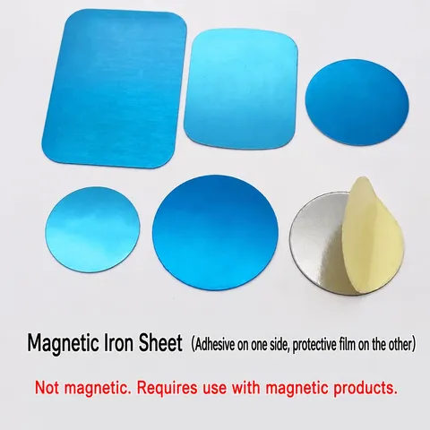 Adhesive Metal Sheets With Strong Back Glue Stainless Steel Plates For Magnetic Phone Mounts Lamp Fixing Iron Sheets Accessories