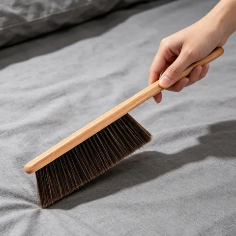 Wooden Handle Bed Cleaning Brush With Soft Bristle Handheld Dusting Brush Household Sofa Furniture Cleaning Tool