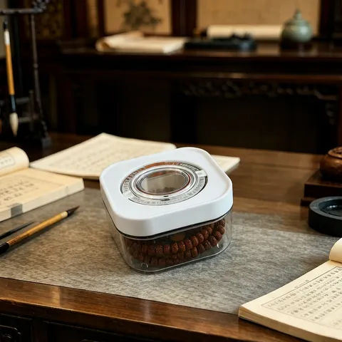 Press Type Vacuum Sealed Storage Box For Jewelry Cultural Play Walnut Bracelet Transparent Anti Oxidation Container