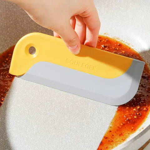 Grattoir de Nettoyage de Cuisine Japonais Grattoir d'Élimination des Taches d'Huile pour Casserole Poêle Assiette Vaisselle Outil de Nettoyage en Plastique