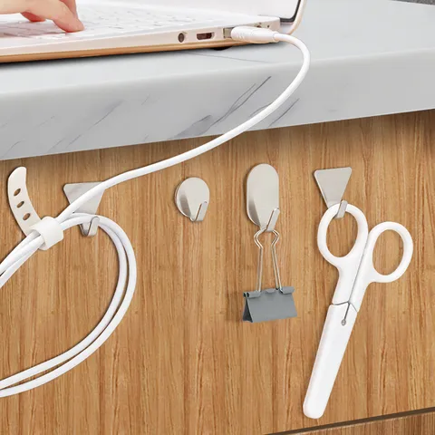 Edelstahl Mini Klebehaken Wasserdicht Wandhaken Für Küche Badezimmer Tür Hängende Kleine Geometrische Metallhaken