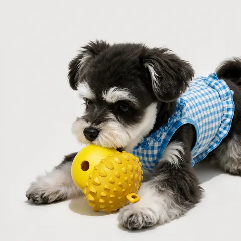 Jouet Distributeur de Nourriture Lent pour Chien en Silicone Pin Interactif Sûr Résistant aux Morsures Molaire Mâcher pour Chiot