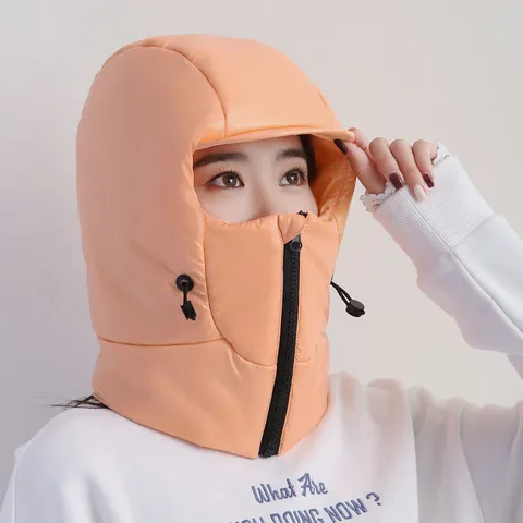 Gorro Ushanka De Invierno Impermeable Para Mujer Hombre A Prueba De Viento Acolchado Lei Feng Con Máscara Facial Orejeras Forro Polar Cálido Exterior Ciclismo Esquí