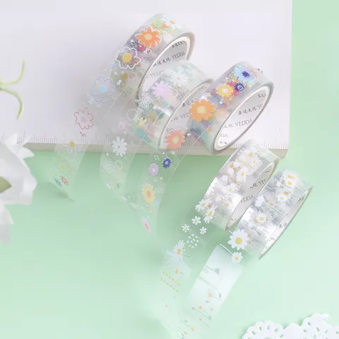 Transparant PET Washi Tape Set Creatief Journal Decoratieve Stickers Scrapbook Esthetische Kantoorbenodigdheden Geschenkdoos
