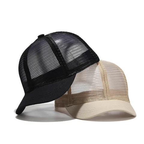 Casquette de Baseball en Coton Respirant Été Unisexe Bord Court Réglable Chapeau de Soleil Décontracté Sport en Plein Air