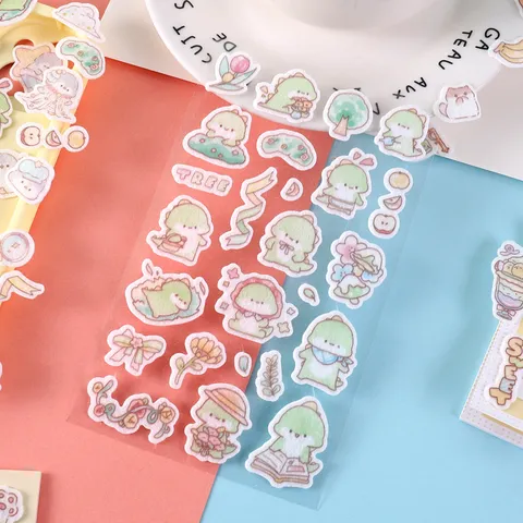 Creative Felt Stickers DIY Journal Decorative Scrapbook Sticker Cute Cartoon Animals Food Craft Stickers Set For Kids