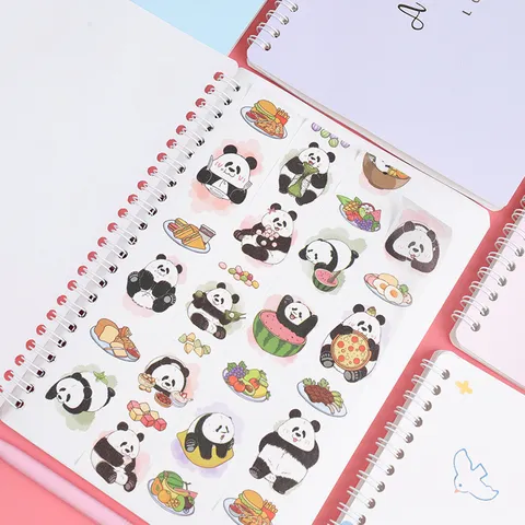 A5 Bronzing Release Book Washi Tape Storage Book Cute Macaron Color Spiral Notebook Student Handbook DIY Collage Journal