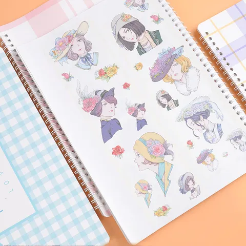 Minimalist Grid Double Sided Release Paper Book For Washi Tape And Stickers Storage Notebook Journal Stationery Supplies