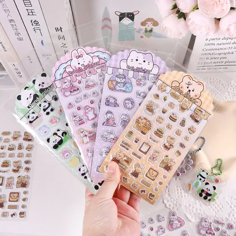 Cute Cartoon Animal Foam Stickers Set 3D Bubble Sticker For Scrapbooking Journal Diary DIY Decoration Craft
