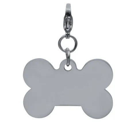 Stainless Steel Bone Pet ID Tag Engraved Dog Name Pendant Metal Blank Tag For Dog Collar Accessories