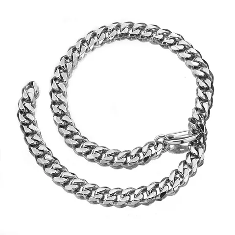 Men's Stainless Steel Cuban Link Chain Necklace Heavy Hip Hop Thick Statement Jewelry