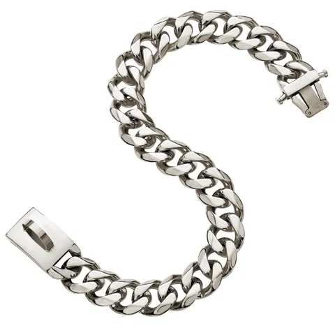 Stainless Steel Cuban Link Dog Collar Heavy Duty Metal Chain Pet Collar With Secure Buckle For Dogs Pet Supplies