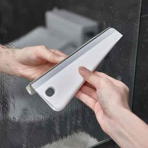 Japanischer Stil Mini Glasabzieher Kunststoff Reinigungswerkzeug mit Aufhängeloch für Badezimmer Spiegel Waschbecken Fenster