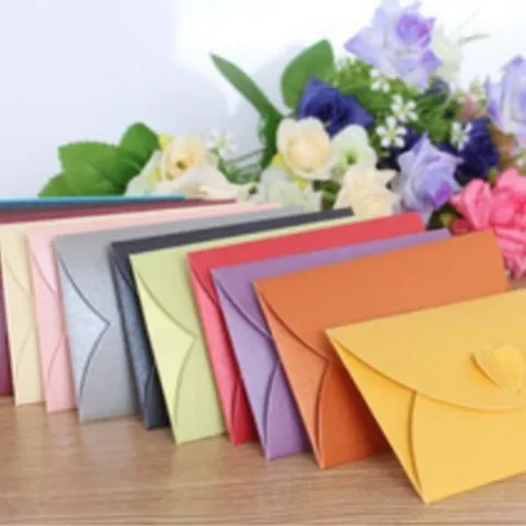 Sobre de Monedero de Papel Perlado en Forma de Corazón Tarjeta de Felicitación Sobres para Boda Fiesta