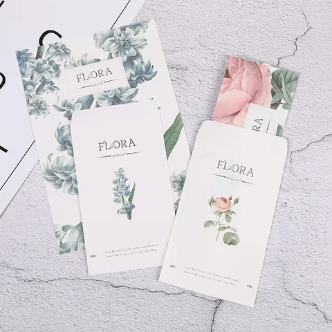 Conjunto de Papel de Carta y Sobres de Plantas Botánicas Papelería de Escritura Floral Vintage con Papel Kraft para Regalo