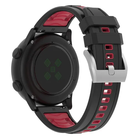 Two Tone Silicone Replacement Watch Strap High Tensile Breathable Sport Wristband For Smartwatch Accessories