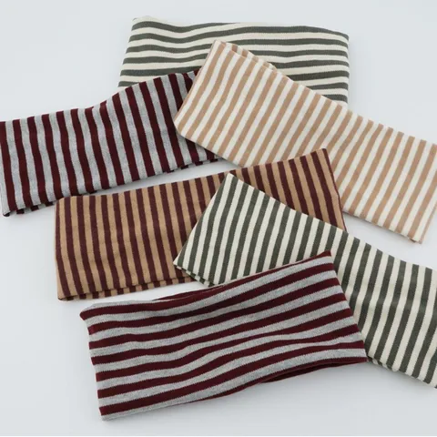 Women Retro Striped Knitted Sports Headband Elastic Thickened Wide Hair Band Yoga Fitness Sweat-Absorbing Hair Accessory